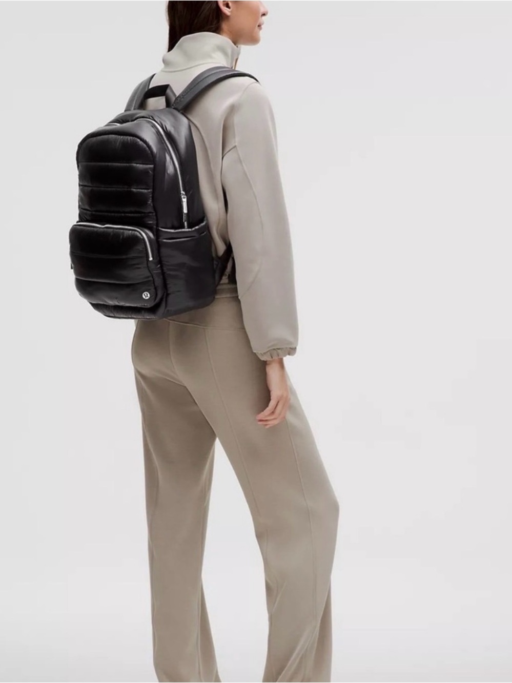 lululemon athletica Black Quilted Puffer Backpack - Picture 3 of 5